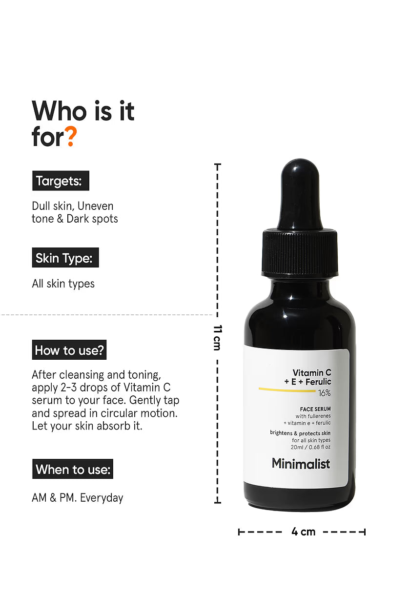 Minimalist - Vitamin C + E + Ferulic 16% Face Serum