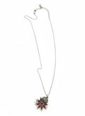 Zave Oxidized Ruby Flower Necklace