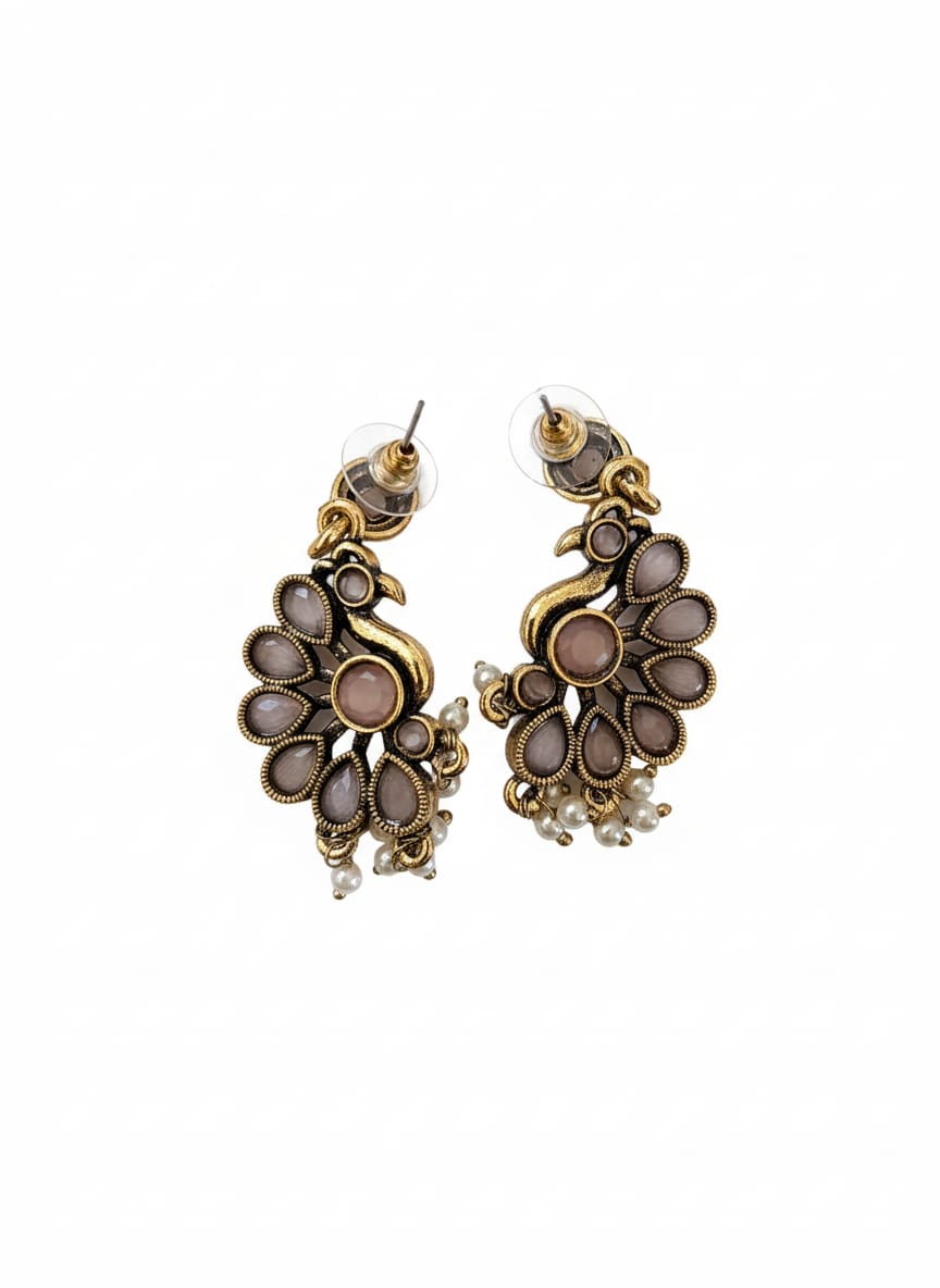 Zave Antique Peacock Earrings