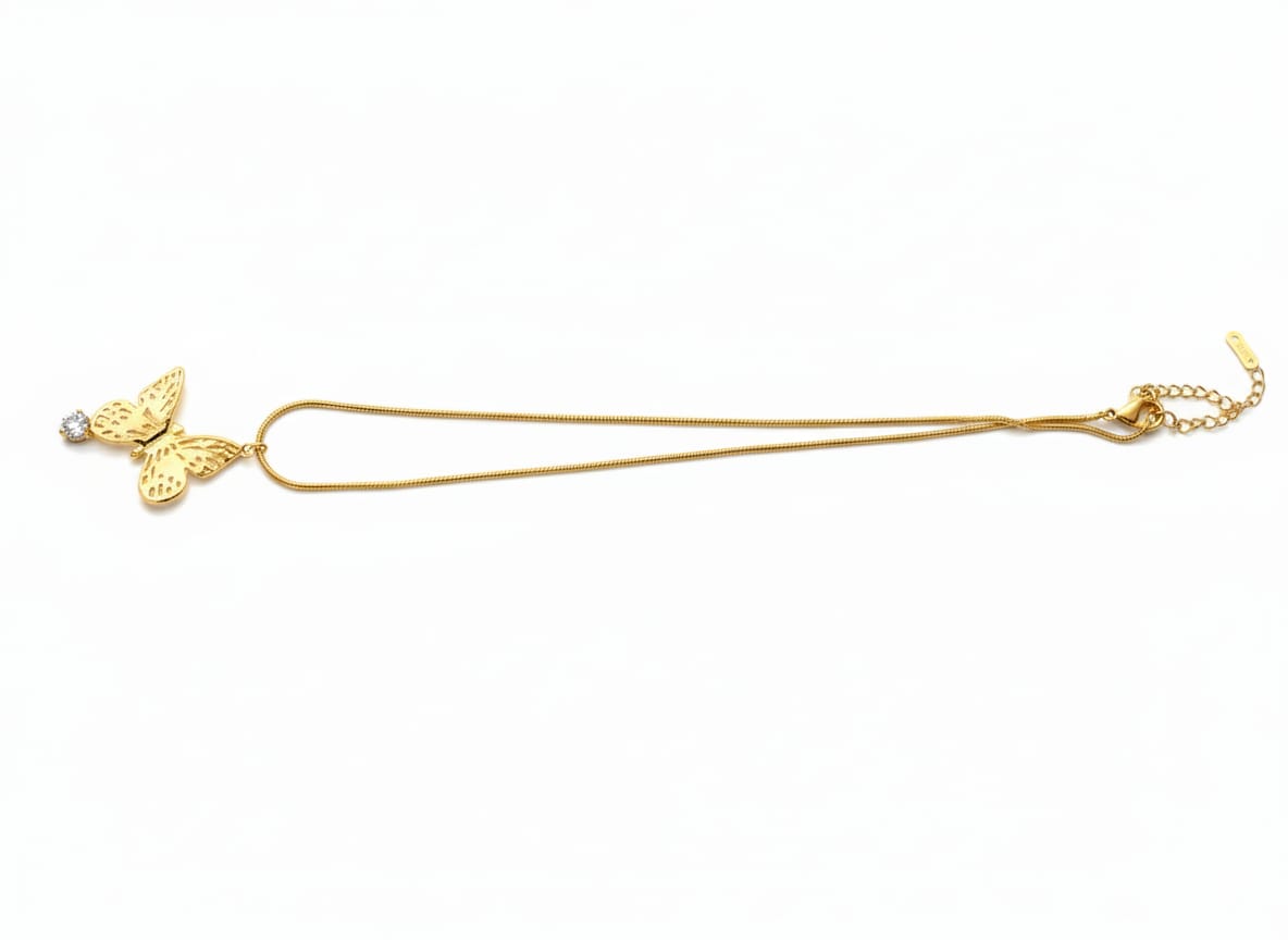 Zave Golden Butterfly Necklace