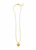 Zave Fluted Heart Pendant Necklace