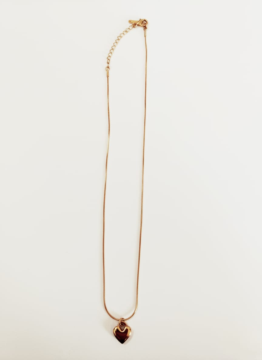 Zave Rose Gold Heart Necklace