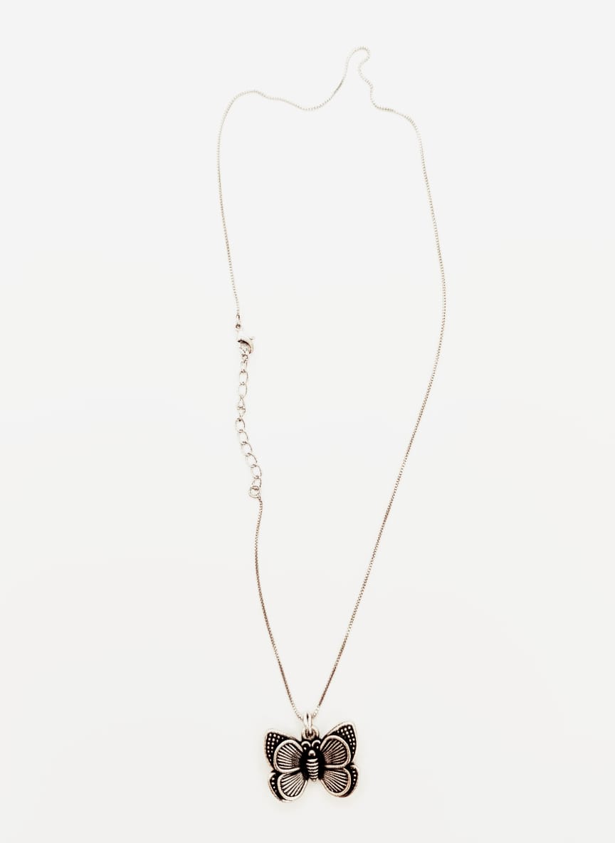 Zave Silver Butterfly Necklace