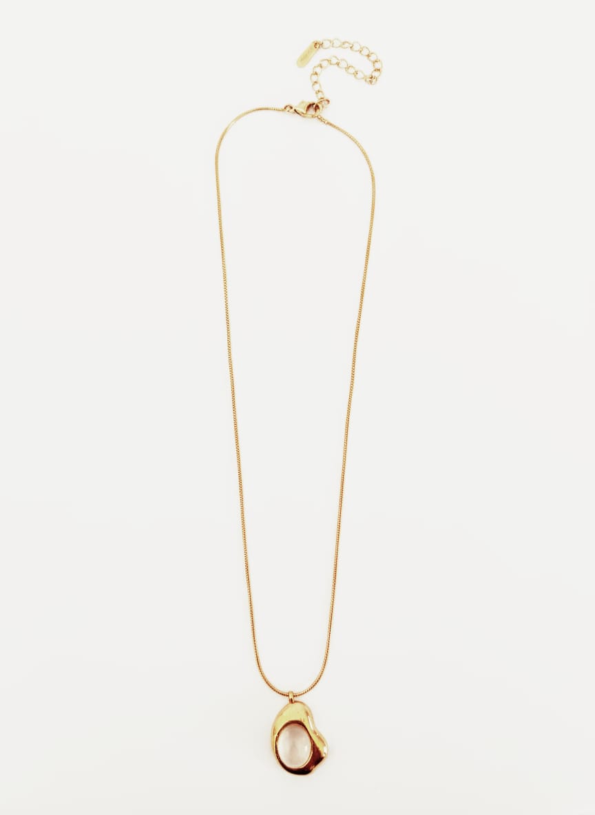 Zave Abstract Stone Pendant Necklace