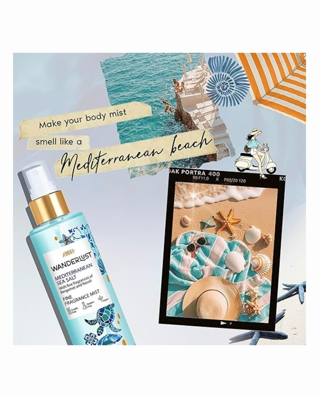 Nykaa - Wanderlust Mediterranean Sea Salt Fine Fragrance Mist - ZAVE