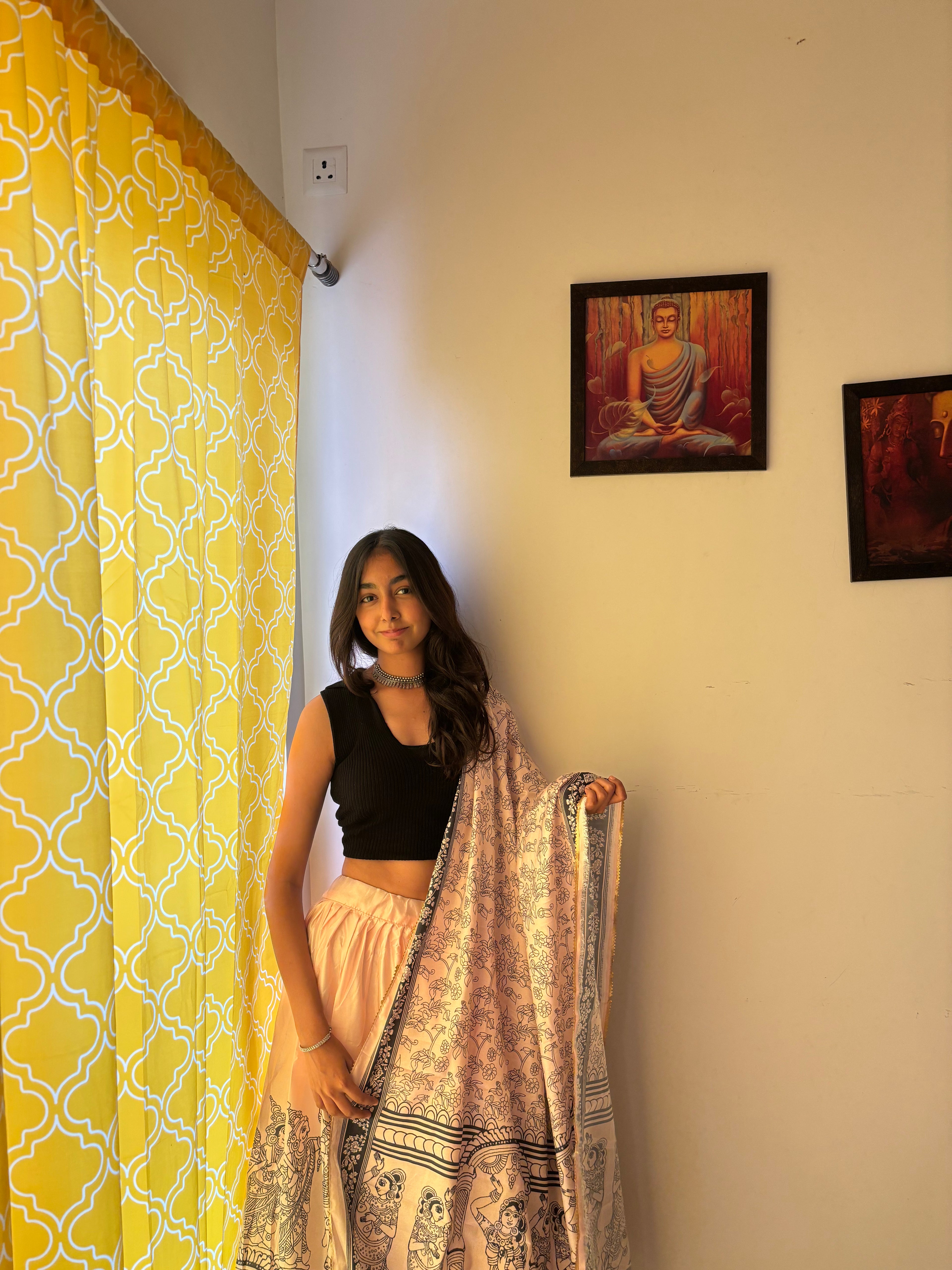 ZAVE - Graceful Pink Chaniya Choli with Foil Detailing