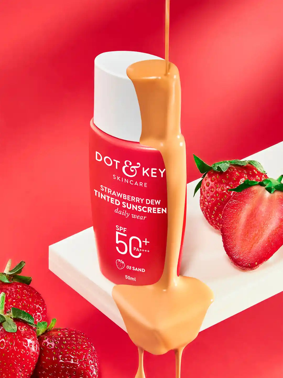 Dot & Key - Strawberry Dew Tinted Sunscreen SPF 50+ Pa++++ - 03 Sand