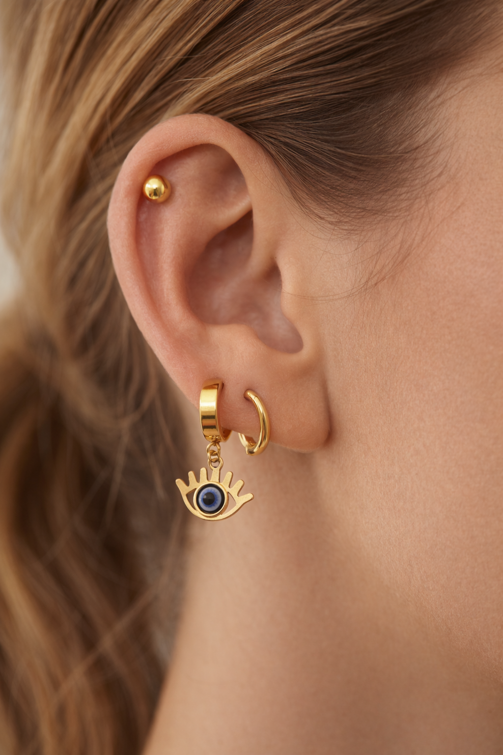 ZAVE Evil Eye Ear Stack Set (3 pairs)