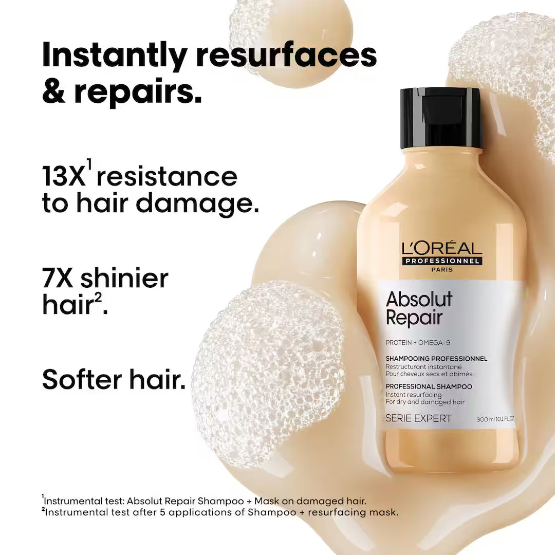 L'OREAL PROFESSIONNEL - Absolut Repair Shampoo For Dry and Damaged Hair With Protein & Omega 9
