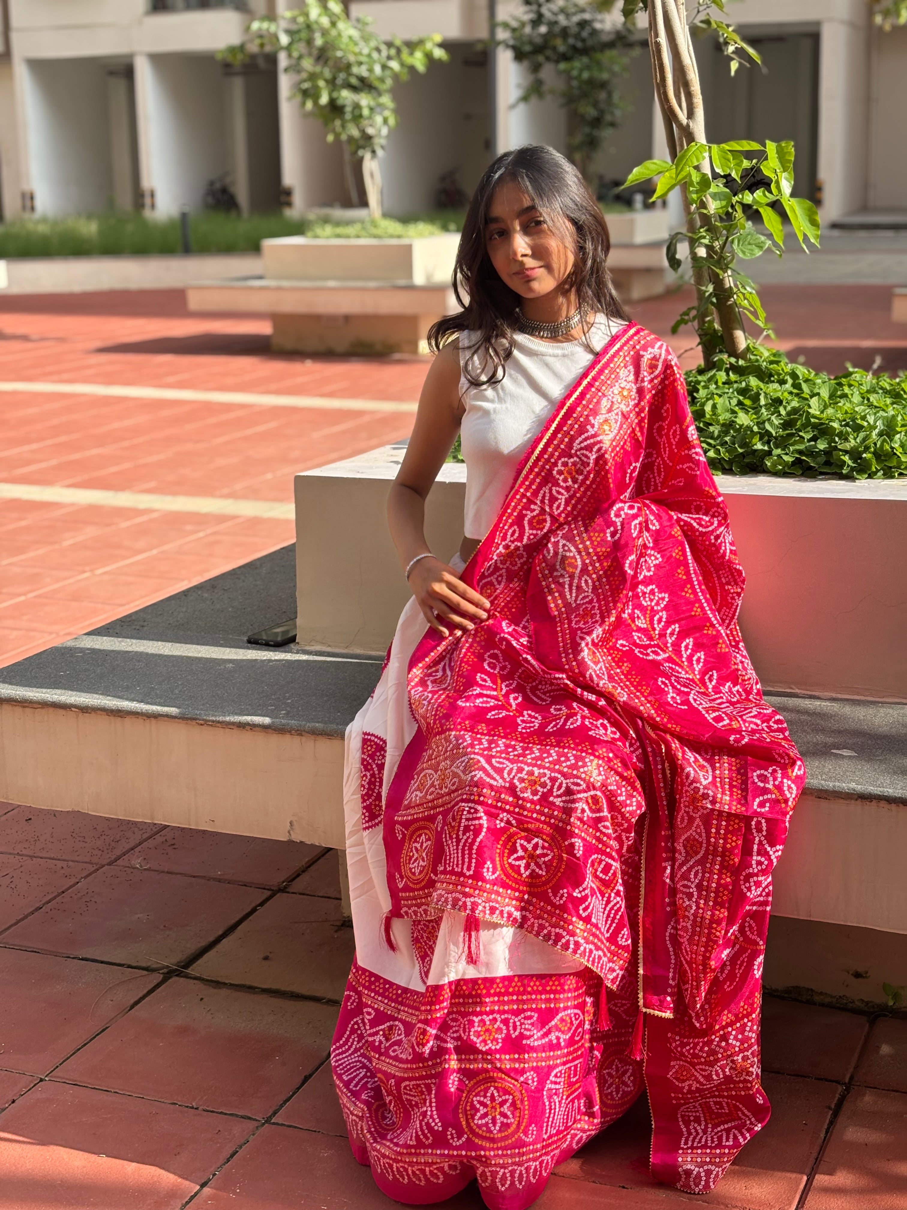 Graceful Blush Pink & White Chaniya Choli
