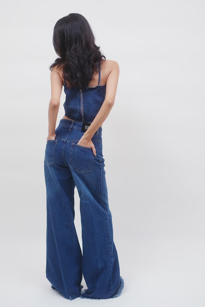 HAYD - Front Pocket Wide Jeans