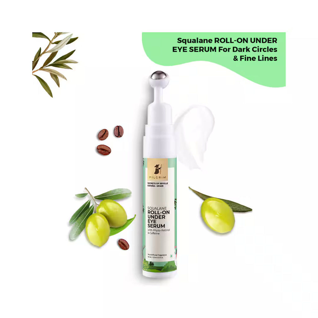 Pilgrim -  Squalane Roll-On Under Eye Eream Serum with Phyto-Retinol & Caffeine