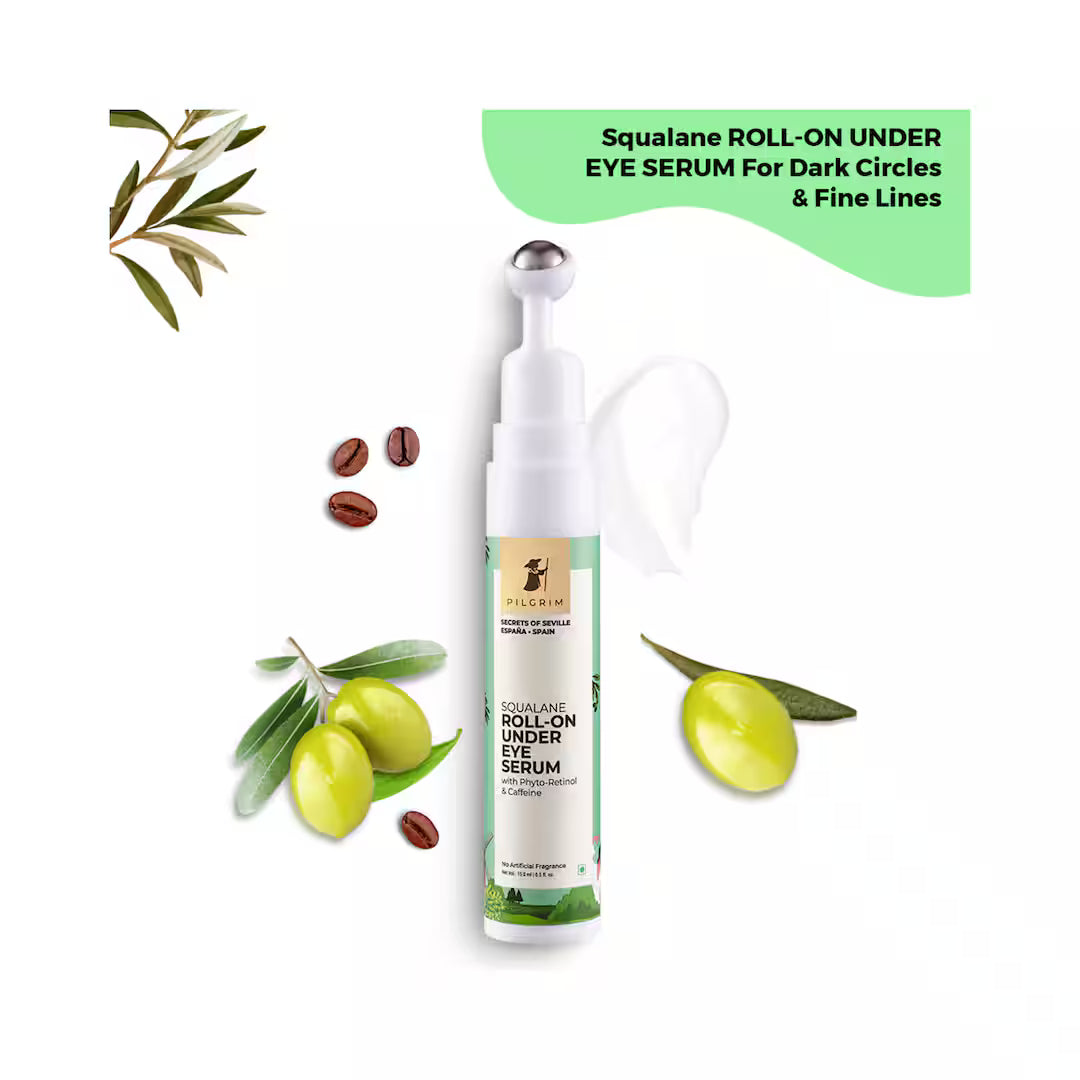 Pilgrim -  Squalane Roll-On Under Eye Eream Serum with Phyto-Retinol & Caffeine