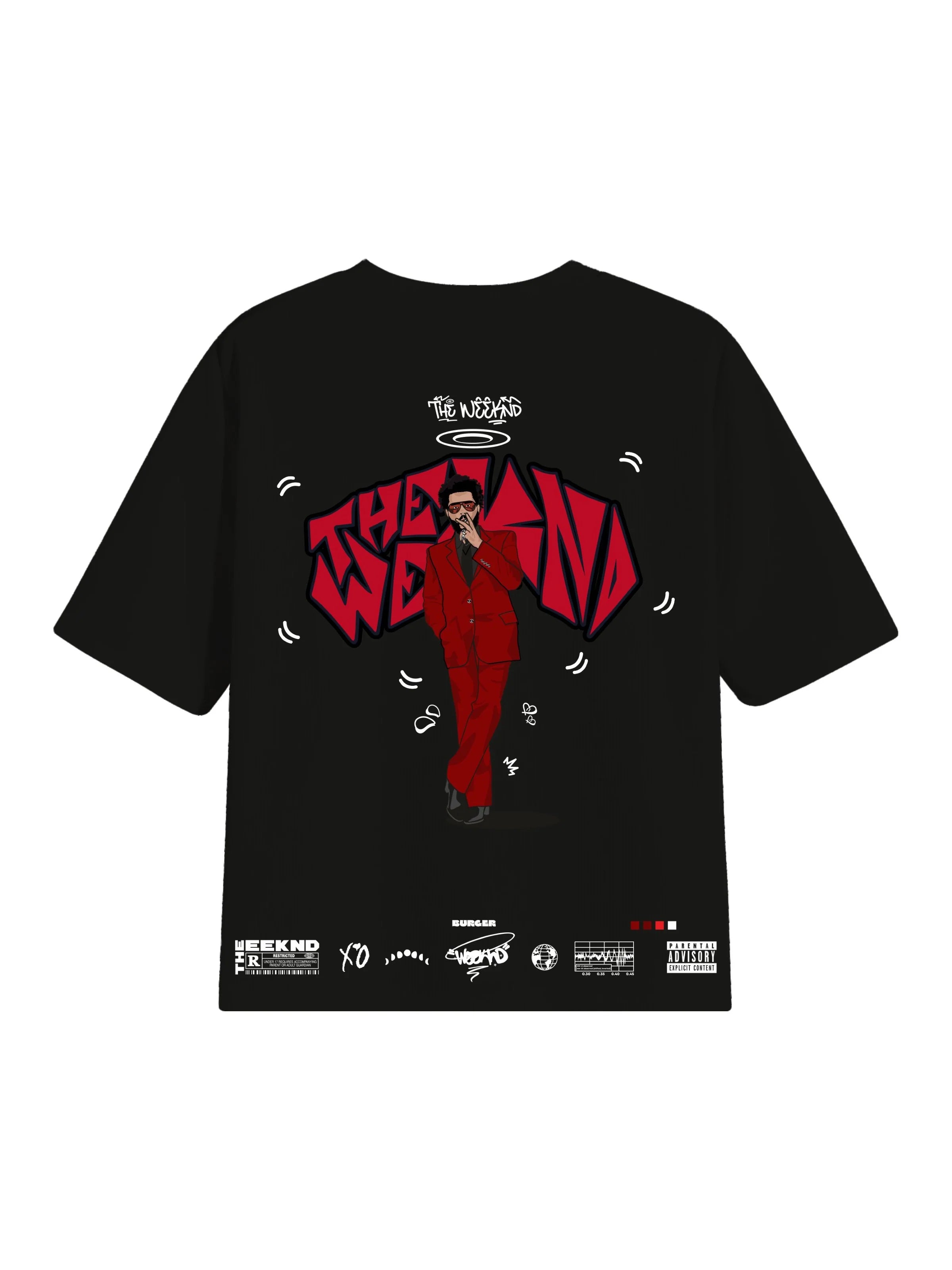 Burger Bae - The Weeknd Cartoon art Drop Sleaved Tee